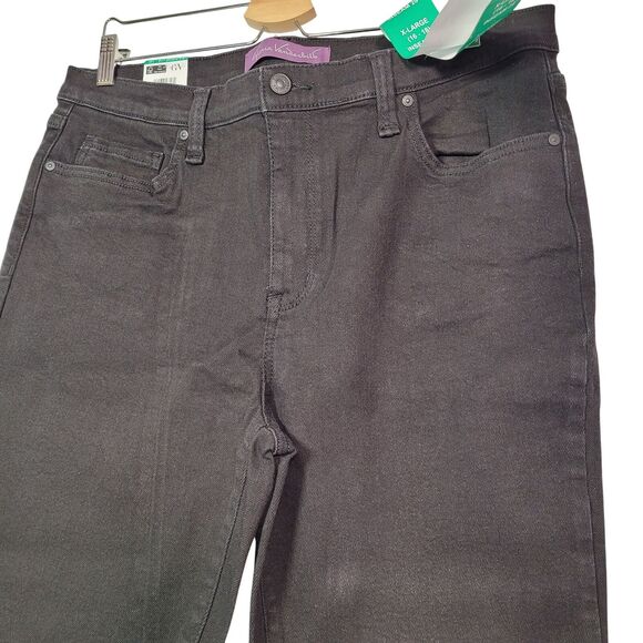 Gloria Vanderbilt Women's Perfect High Rise Skinny Denim Jean, Black, XL(16-18) - Picture 3 of 12